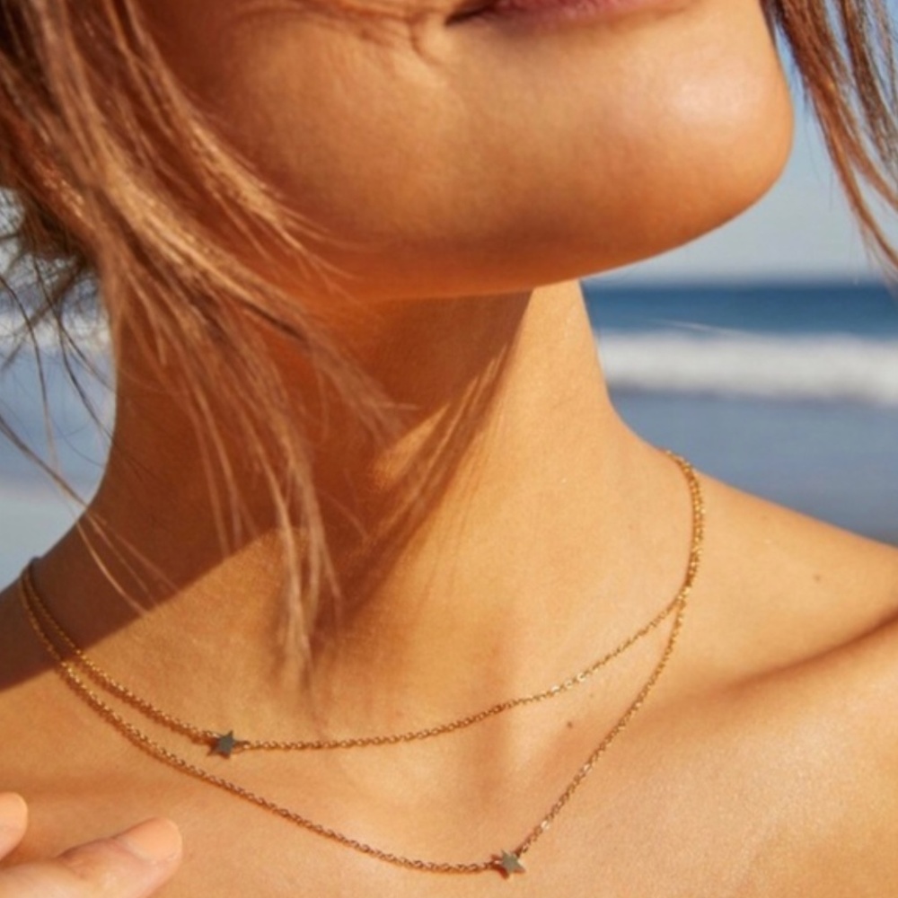 Jennifer Zeuner Jewelry Double Star Necklace